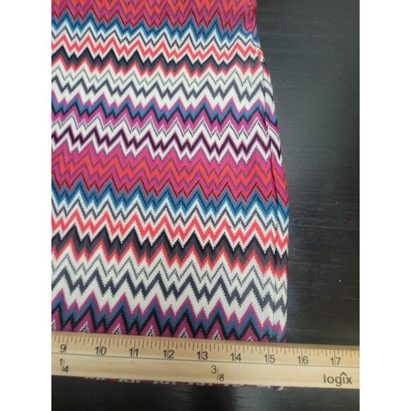 Womens Express Skirt Size XS Bodycon Multicolored Chevron Knit Mini - Picture 8 of 10